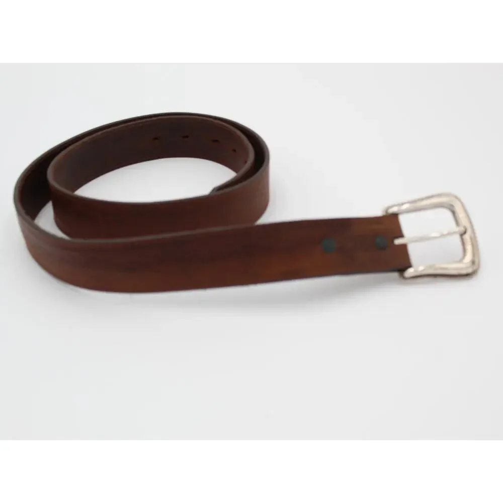 Tony Lama Belt Mens Size 40 Leather Brown Western Embossed Cowboy USA Workwear